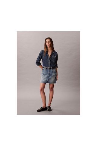Calvin Klein Kadın 90's Basset Blue Mini Etek-16192 Mavi