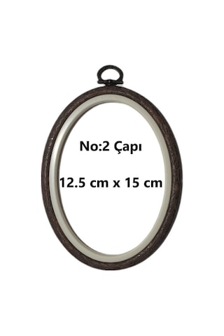 Nurge Ahşap Görünümlü Pano Kasnak Oval (Numara Seçenekli)