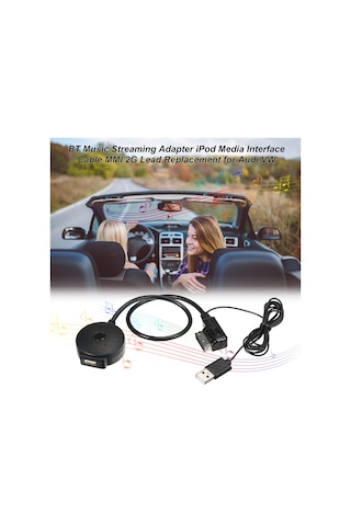 Jeehugo Audi Vw Seat Skoda 2006-2008 Model Araçlar İçin Siyah Plastik Usb Bluetooth Müzik Akışı Adaptörü