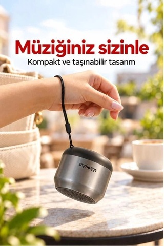 Bluetooth Hoparlör Taşınabilir Kablosuz Speaker K30 Siyah Müzik Ses Cihazı Küçük Boyut