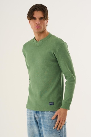 Alexandergardi Fitilli Uzun Kollu Sweatshirt Yeşil
