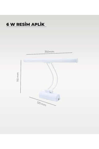 6w Beyaz Flüt Aplik 3200k Sarı Işık Beyaz