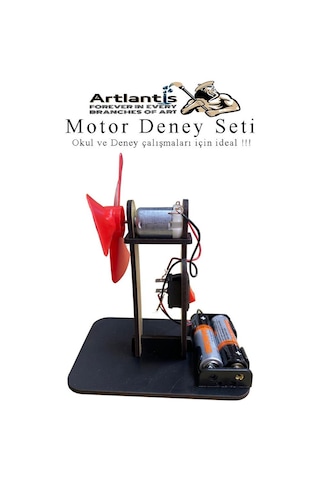 Pervane Motor Deney Seti 1 Paket Dc Motor Anahtar Pil Yatağı Pervane Pil İletken Kablo Okul Deney Seti