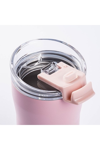 Tantitoni Pembe Çift Katmanlı Paslanmaz Çelik Termos 350 ML Pembe
