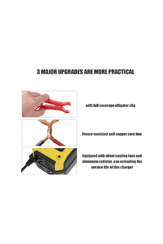 Sringsun Araba Akü Şarj Cihazı, 12v 7a Kurşun-asit Akü Şarj Cihazı, Lcd Ekranlı Akıllı Akü Bakım Cihazı 7 Aşamalı Şarj Cihazları