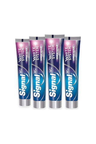 Signal White System Güçlü Beyazlık Güçlü Diş Minesi Diş Macunu 4 x 75 ML