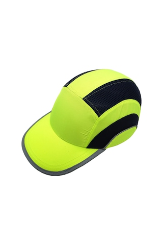 Darbe Emici Şapka Baret Kep Sarı - Reflektörlü 7002