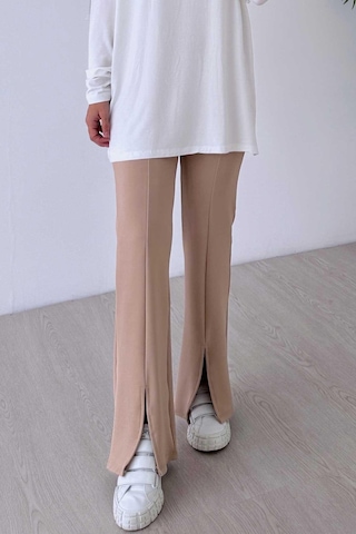 Kahijab Yırtmaç Detay Pantolon - Camel Camel
