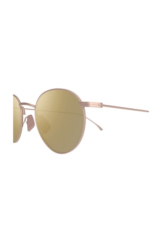 Mj0691s 00301 48 Unisex Oval Polarize Aynalı Gold Metal Güneş Gözlüğü Altın