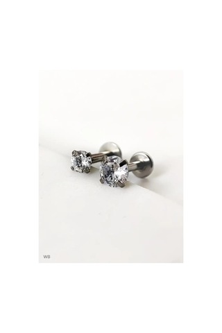 Pıercıng Bar Helix, Tragus, Monroe Kulağı İçin Piercing Labet 30218275 Gri