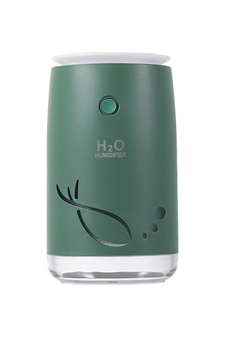 Muhtasar Balık Desen Mini Ev Dilsiz Yatak Odası Öğrenci Yurdu Ofis Taşınabilir Usb Kablosuz Dayanıklı Nemlendirici Yeşil