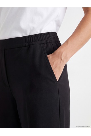 Lcw Everyday Siyah Beli Lastikli Kadın Pantolon