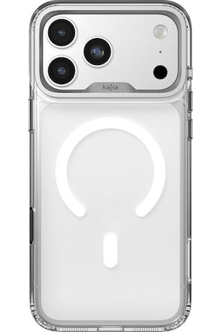 Apple Uyumlu iPhone 17 Pro Max Kılıf M-safe Şarj Özellikli Airbagli O-ring Şeffaf Kajsa Trans Shield Kapak Gümüş Gümüş