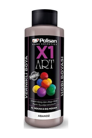 Polisan X1 Art Vernikli Hobi Boyası Abanoz 120 ML