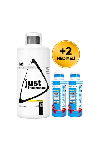 Just Nutrition L-carnitine 1000 Mg 1000 Ml 33 Servis Limon + 2 X L-karnitin Shot Hediyeli