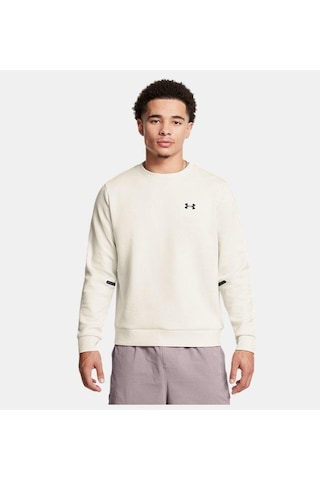 Under Armour Ua Unstoppable Flc Crew Eu Erkek Sweatshirt-29058 beyaz