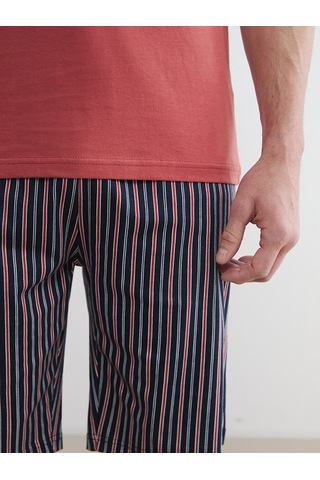 Lc Waikiki Lc Waıkıkı Lacivert Standart Kalıp Erkek Şortlu Pijama Takımı