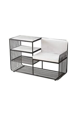 Rebeca Siyah Metal Benç Ayakkabılık