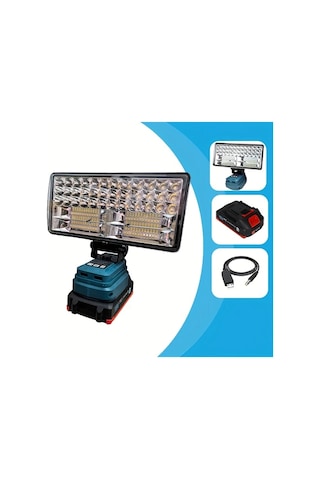 Xuweiwei Makita Pillerine Uygun 20 32 Cm Pilsiz Kablosuz Led Çalışma Lambası Çift Usb Hızlı Şarj Açık Hava Kamp Araba Tamiri Işık