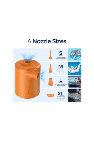 Zyzqstore Elektrikli Hava Pompası: Pil Şarjlı Hava Şişirme, Pratik Yolculuk Yardımcısı 1 Adet