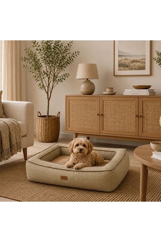 Lepus Comfort Kedi Ve Köpek Yatağı Haki Yeşil Large 100x70x18 Cm 249-54012.03
