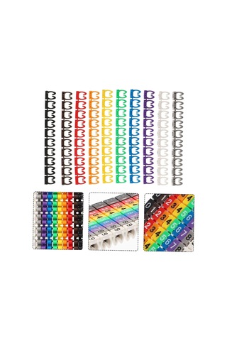 0-9 Dijital Kodlu Renkli Kablo İşaretleyici 2,5mm 4172