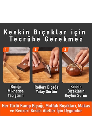 Valkyrie Profesyonel Roller Bıçak Biley Seti - Kolaylıkla Tecrübe Gerektirmeyen Muhteşem Keskinlik 15 Ve 20 Derece Bıçak Bileği