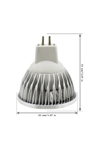 Mr16/gu5.3 Cob Led Ampul, 3w/210lm, Dc 12v, Soğuk Beyaz 6000k, 20w Halojen Ampule Eşdeğer, Ø48x50, 120 Işın Açısı, 10'lu Paket