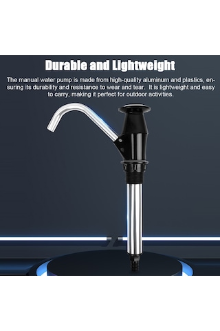 Leezsing El Su Pompası Taşınabilir Manuel Lavabo Su Pompası Musluk Rv Seyahat Kamp Römorku İçin Siyah