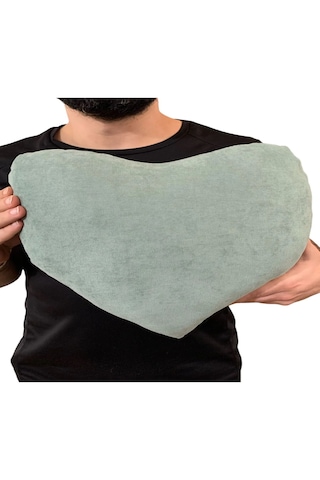 Ozclife Kalp Yastığı %100 Pamuklu %100 Boncuk Elyaf - Yeşil