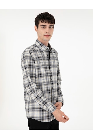 Pierre Cardin Erkek Gri Gömlek Desenli 50292888-vr024 Gri