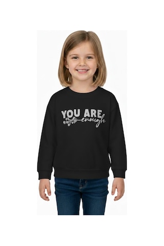 Kız Çocuk Baskılı Sweatshirt Bgl-st05266 Siyah