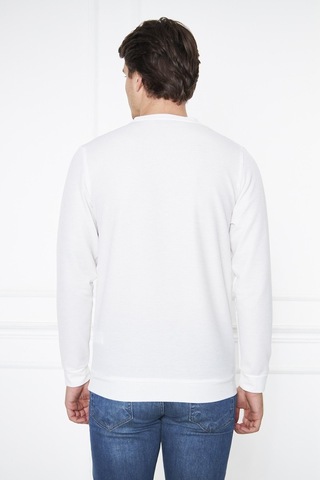 Brango 90045-23y Erkek Sweatshırt 90045-1597-R0198 Beyaz