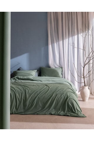 Madame Coco Marlene Tek Kişilik %100 Pamuk Penye Lastikli Nevresim Takımı - Haki 8684427199060 Çok Renkli