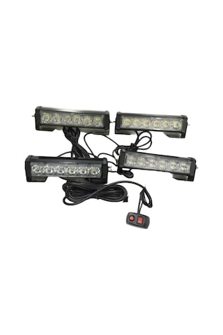 Çakar Lamba Power Ledli 4'lü Kırmızı-beyaz/mavi-beyaz 12v/ Lapa194
