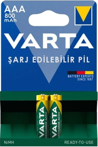 56703 1.2v 800 Mah Şarjlı Aaa İnce Kalem Pil 2'li Paket