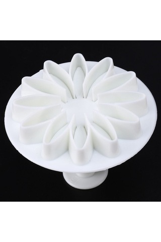 Ulzyvf Zanaat Kurabiye Kek Kalıplama Seti, Fondan Aksesuarlar, 46 Parça Beyaz Beyaz