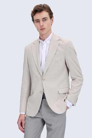 Hatemoğlu Bej Comfort Fit Mono Yaka Klasik Ceket
