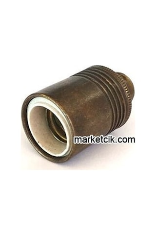 Marketcik Dekoratif E14 Düz Eskitme Metal Duy