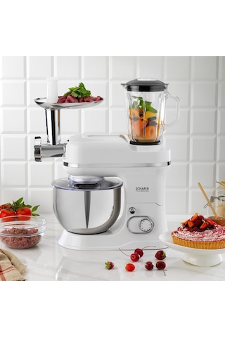Schafer Prochef Master Multi Kıyma Aparatlı Stand Mikser 5 L-beyaz