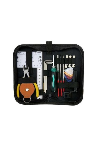 Pazly 23 Parçalı Profesyonel Gitar Bakım Seti - Akort, Tel Değişim Ve Onarım Araçları