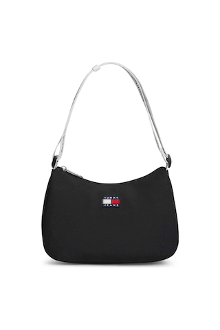 Tommy Hilfiger Kadın Marka Logolu Günlük Kullanıma Uygun Siyah Omuz Çantası Aw0aw18463 Bds-13280 Siyah