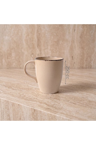 Güral Barista Bej Mat Porselen Kupa Bardak Seti 2li Diğer