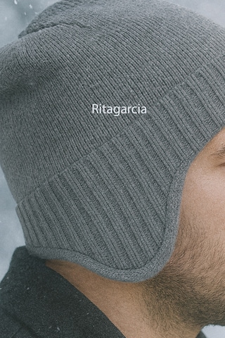 Ritagarcia Unisex Polar Astarlı Kulaklı Bere - Rüzgar Geçirmeyen Termal Kış Beresi Gri