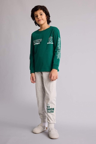 Defacto Regular Fıt 2li Pijama Takımı Erkek Çocuk G9972a826spgn651 Yeşil-gn651