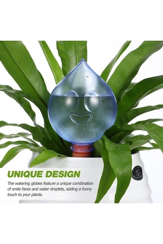 Pazly Eğlenceli Tasarım: Bitkileriniz İçin Otomatik Sulama Topu - Gülümseyen Yüzler Ve Su Damlaları