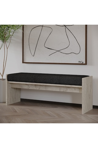 Pearl Bench Modern Tasarım Antre, Mutfak, Yatak Odası, Balkon Oturma Bankı, Kolay Kurulum Traverten Desen