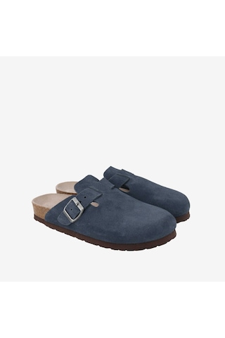 Dark Blue Terlik Erkek G106580 Genuins Rıva Velour Pacific