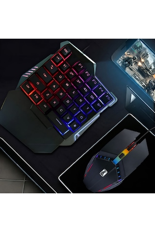 Microcase 35 Tuşlu Rgb Işıklı Kablolu Gaming Oyuncu Klavye Ve Mouse Set - Al5727
