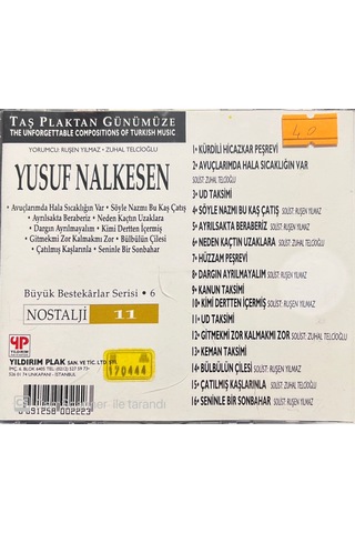 Plak Değildir Cd Dir Cd Taş Plaktan Günümüze Yusuf Nalkesen Cd